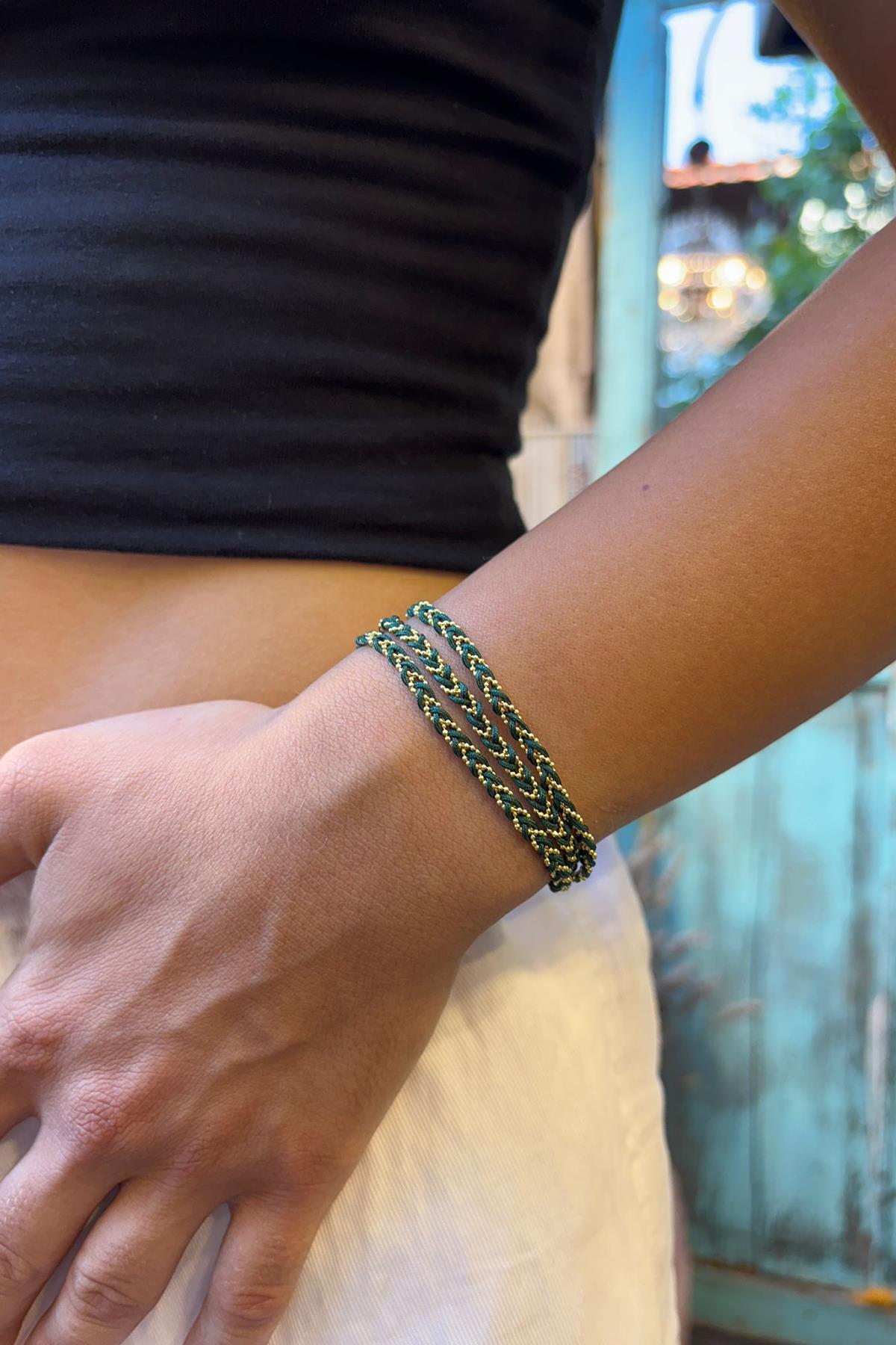 Altın Kaplama Gümüş 3'Lü Dolama Bileklik By-9058