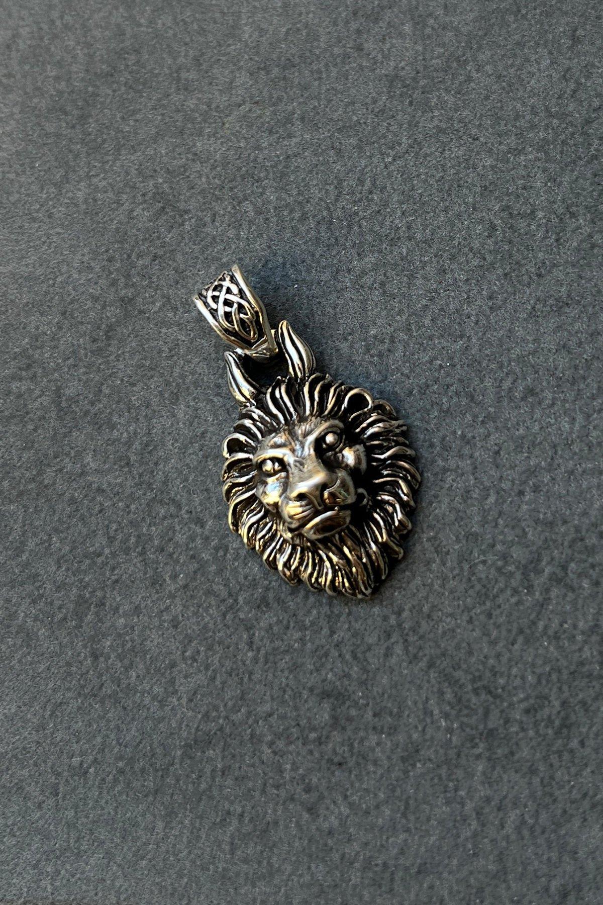 Aslan Model Gümüş Erkek Kolye Ucu By-8325