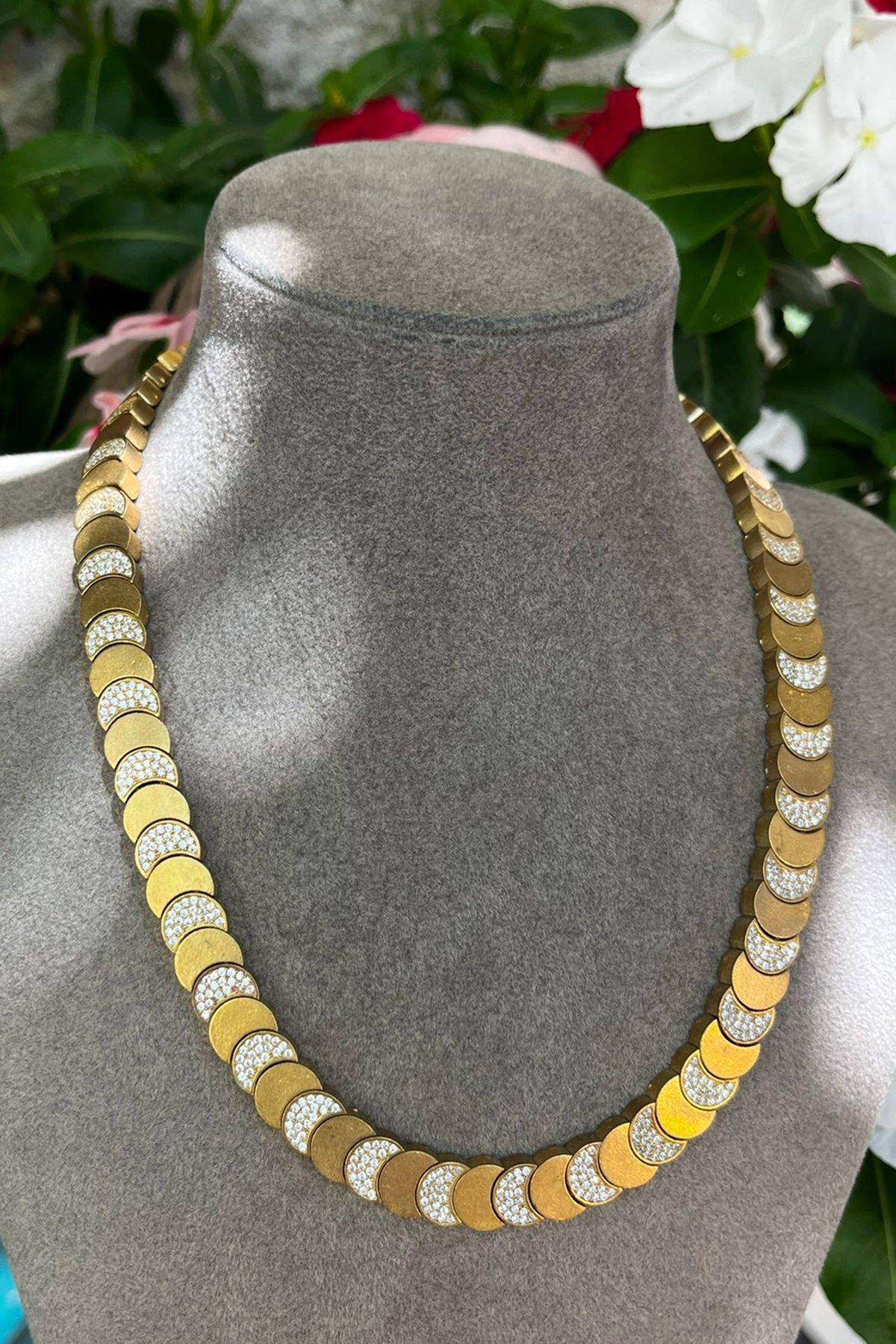 Ay Model Bronz Kolye By-8546