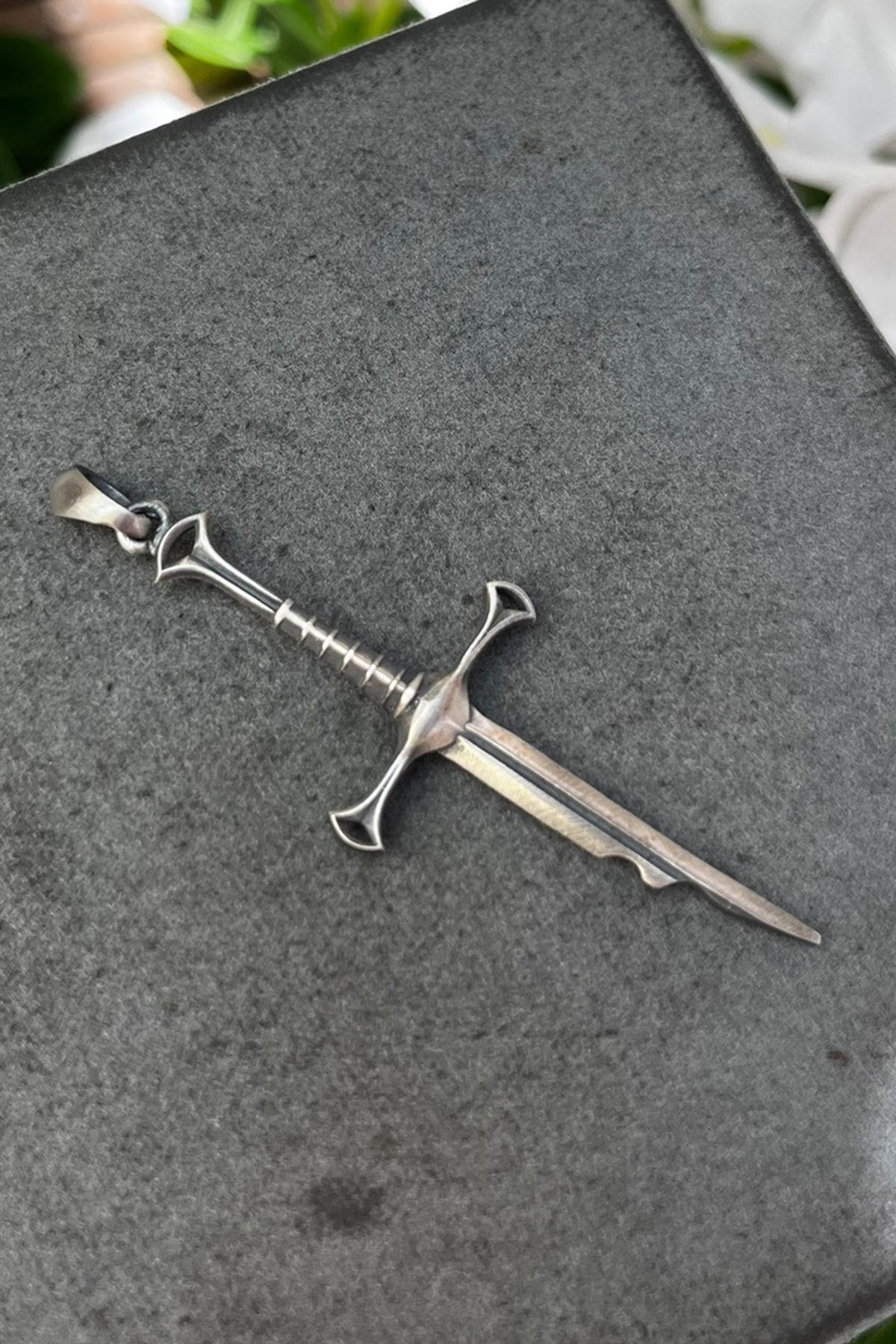 Bıçak Model Gümüş Erkek Kolye Ucu By-8638