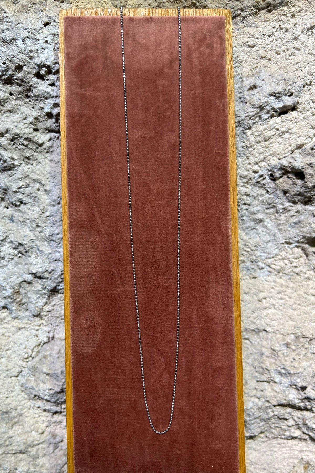 Boncuk Zincirli Gümüş Kolye  By-6284