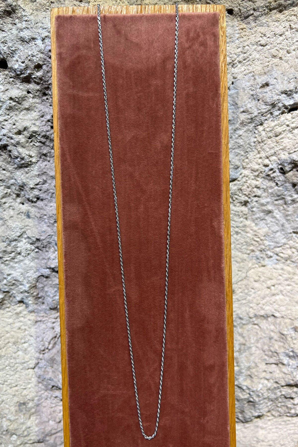 Burgu Zincir Gümüş Kolye By-6281