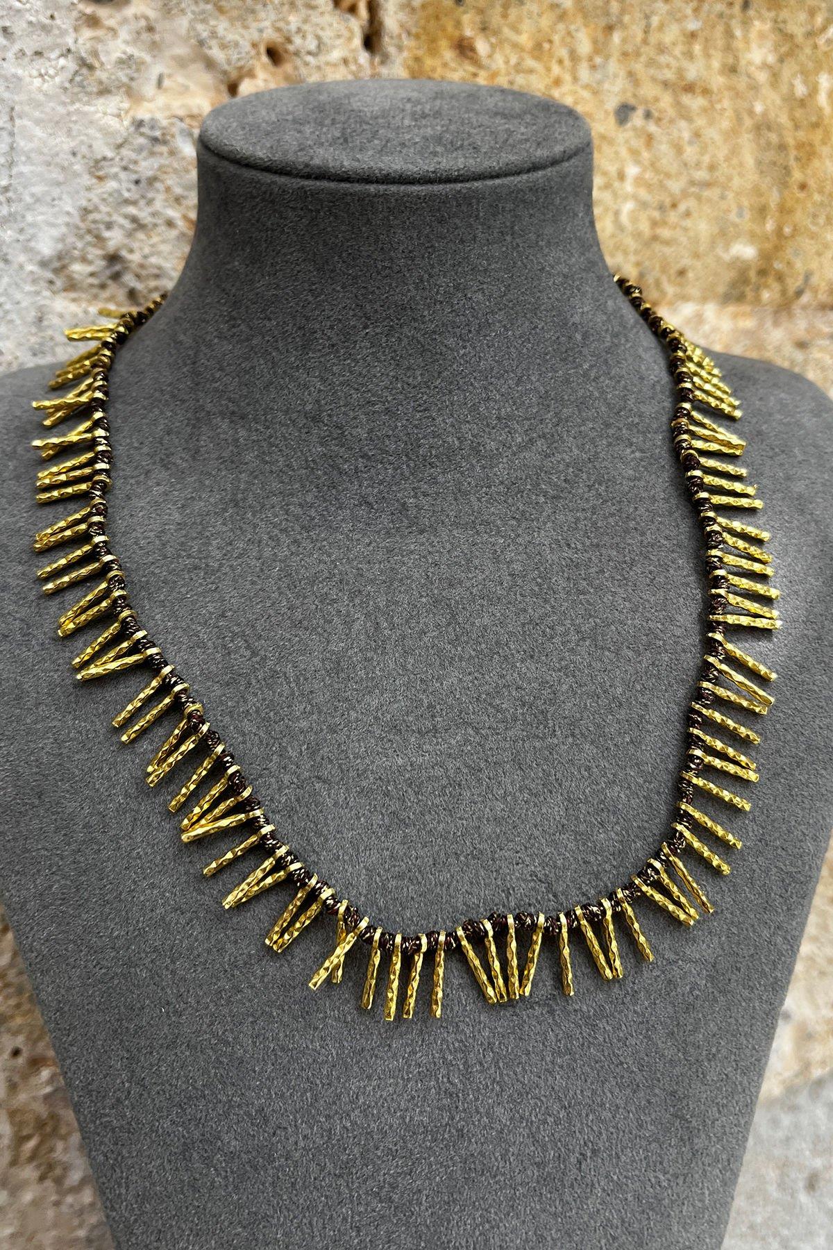 Çubuk Model Bronz Kolye By-8373