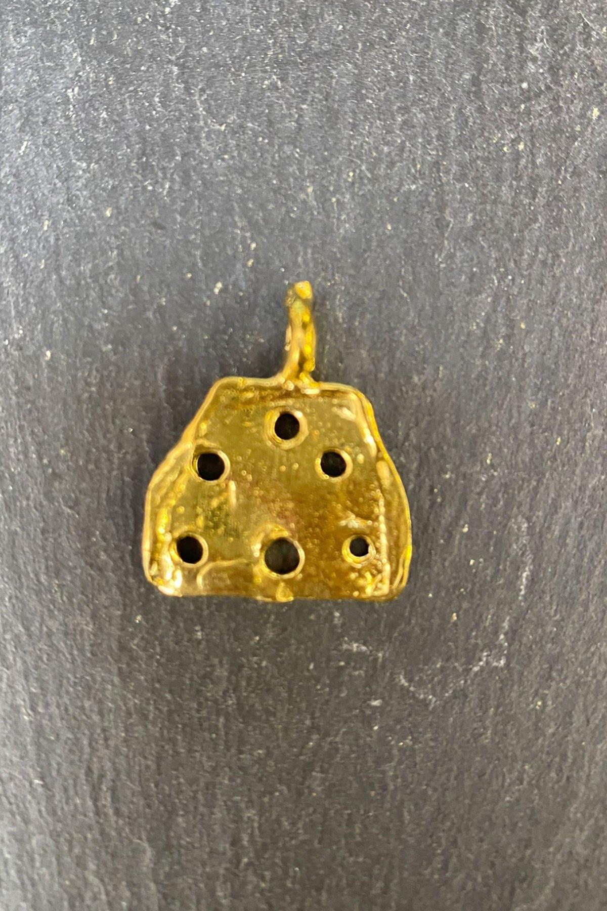 Delikli Bronz Kolye Ucu By-6213