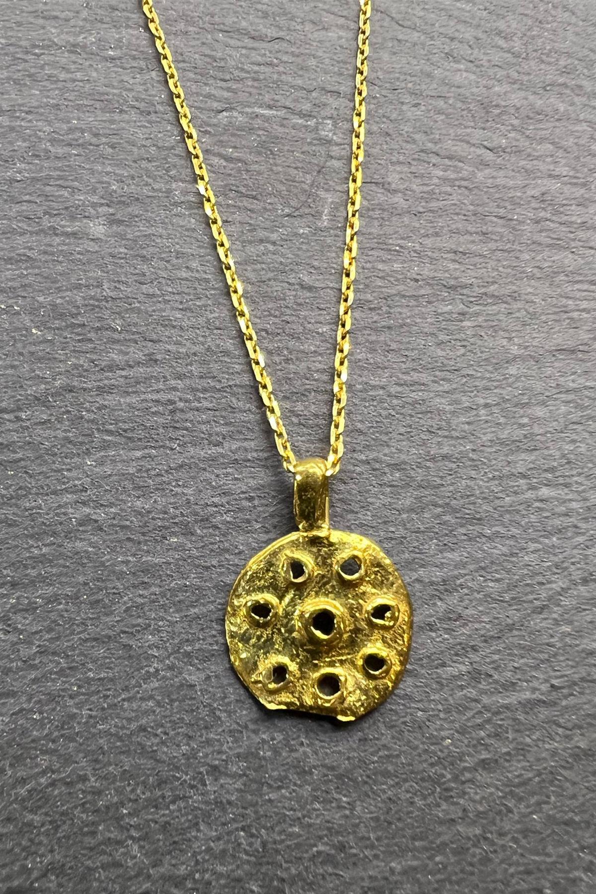 Delikli Gümüş Kolye By-5919