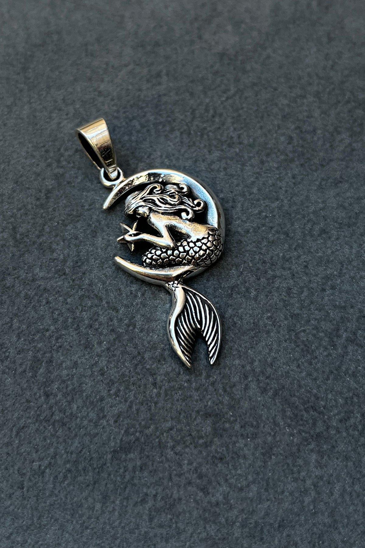 Denizkızı Model Gümüş Erkek Kolye Ucu By-8324