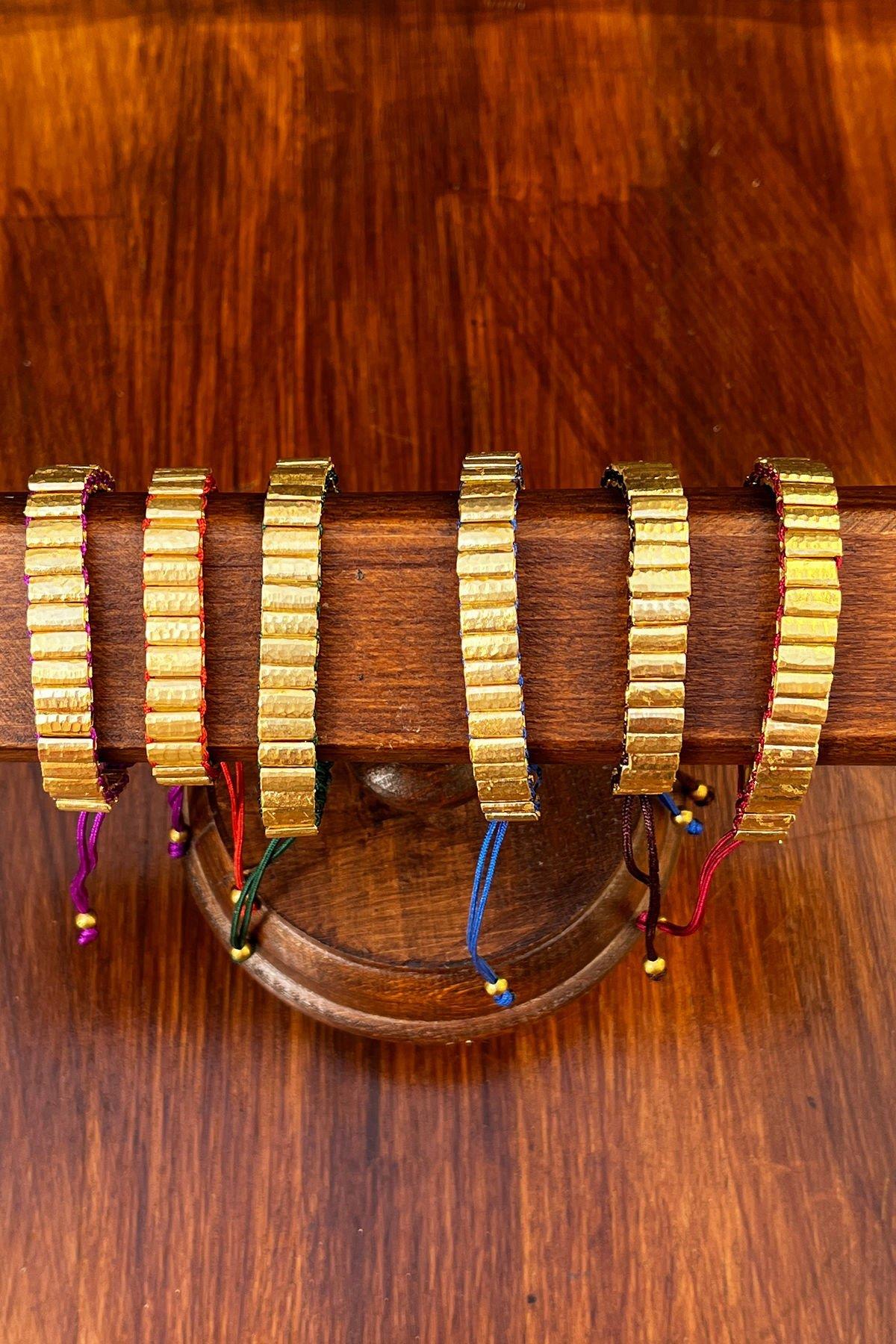 Dikdörtgen Model Bronz Bileklik By-8098