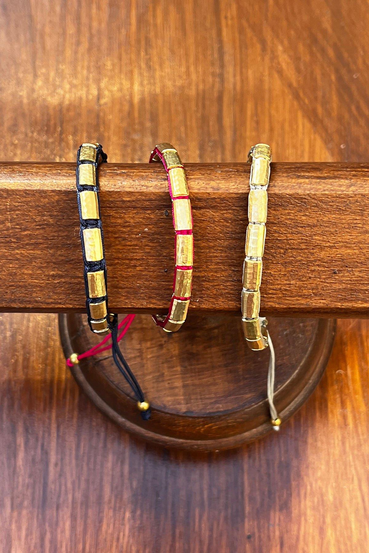 Dikdörtgen Model Bronz Bileklik By-8095