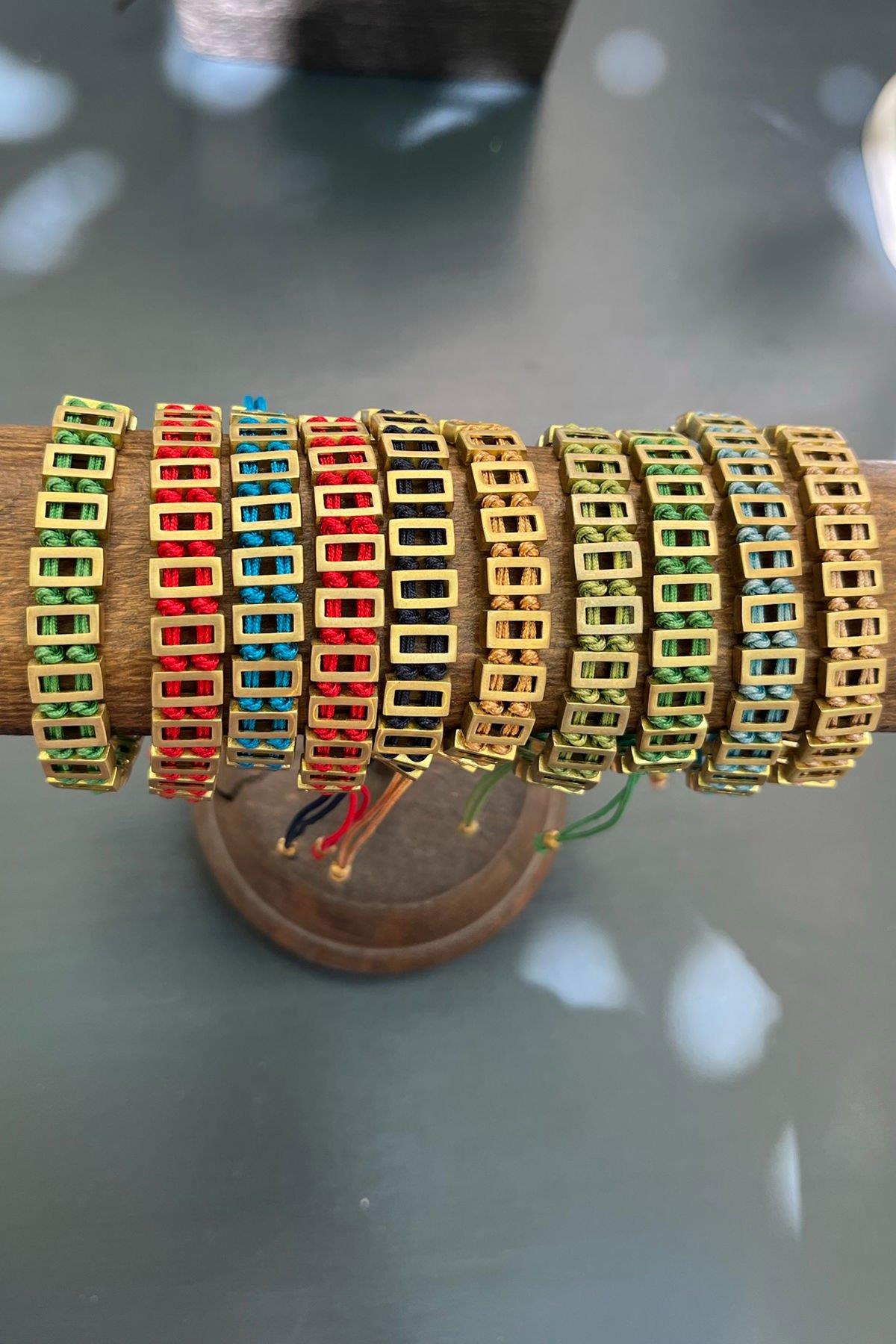 Dikdörtgen Model İçi Boş Bronz Bileklik By-7696