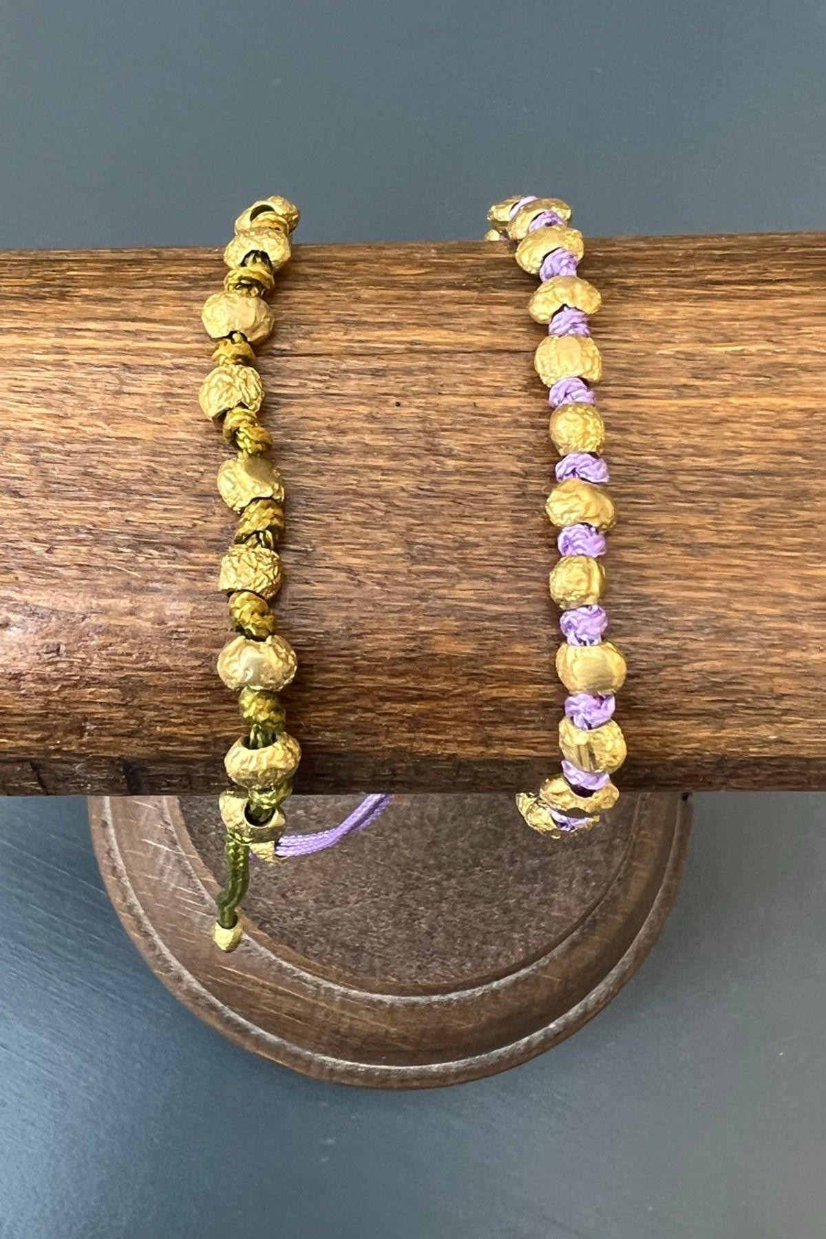 Düğümlü Kabartmalı Bronz Bileklik By-6906