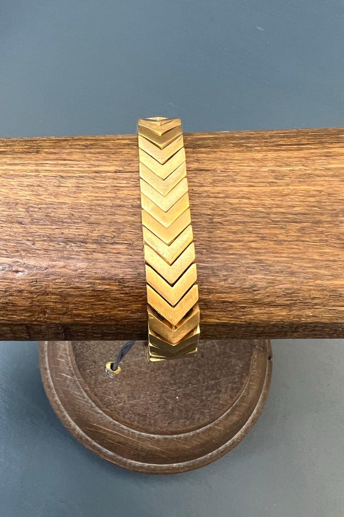 Düz Üçgen Model Bronz Bileklik By-6884