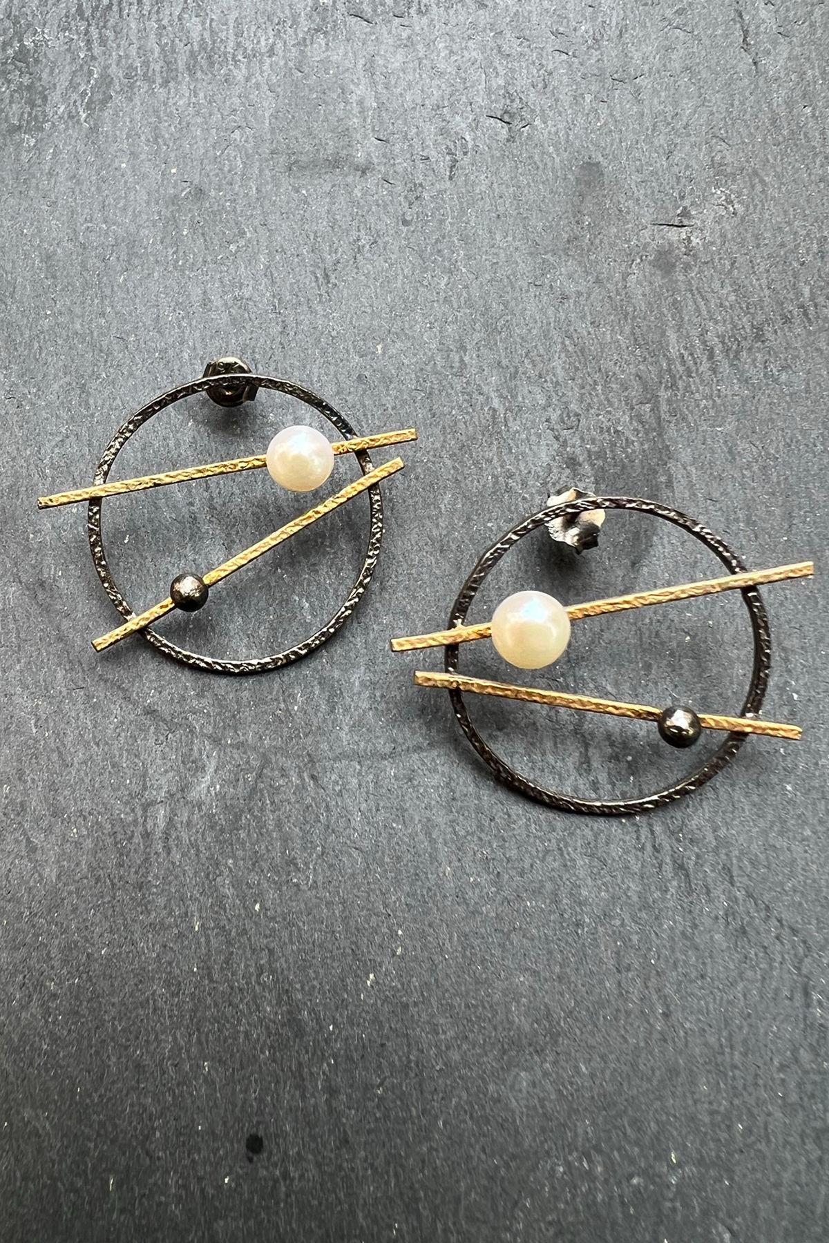 El İşi Gümüş Küpe By-5848