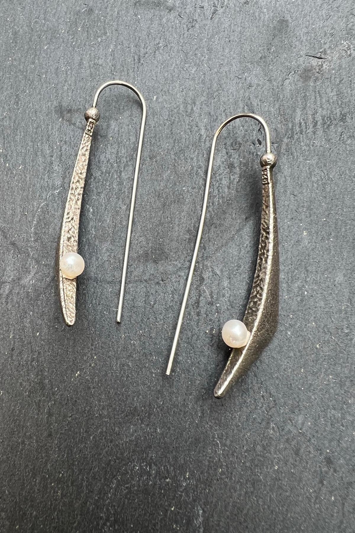 El İşi Gümüş Küpe By-5854