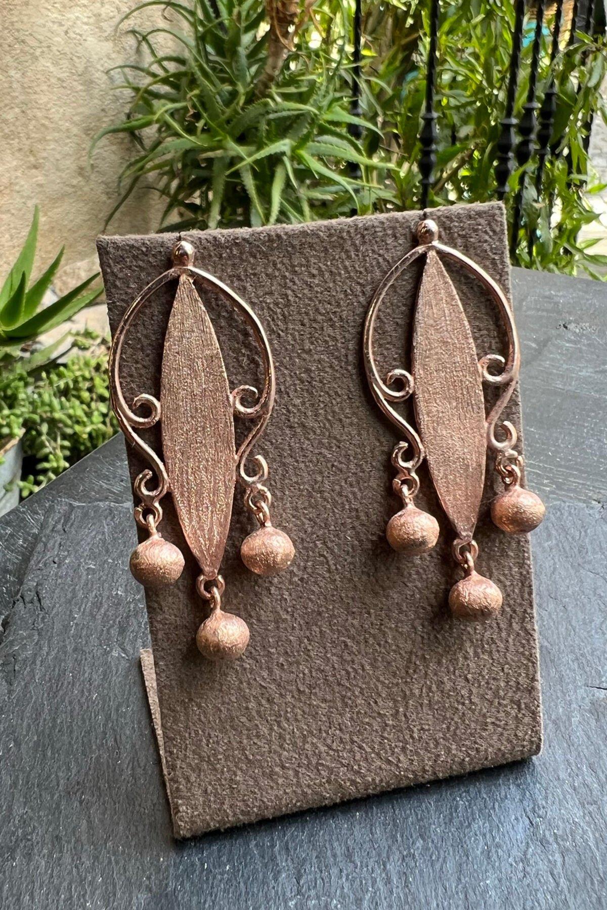 El İşi Sallantılı Gümüş Küpe By-5865