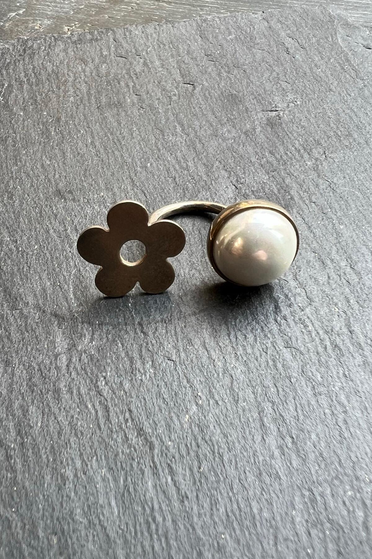 El İşi Tasarım Gümüş Yüzük By-5872