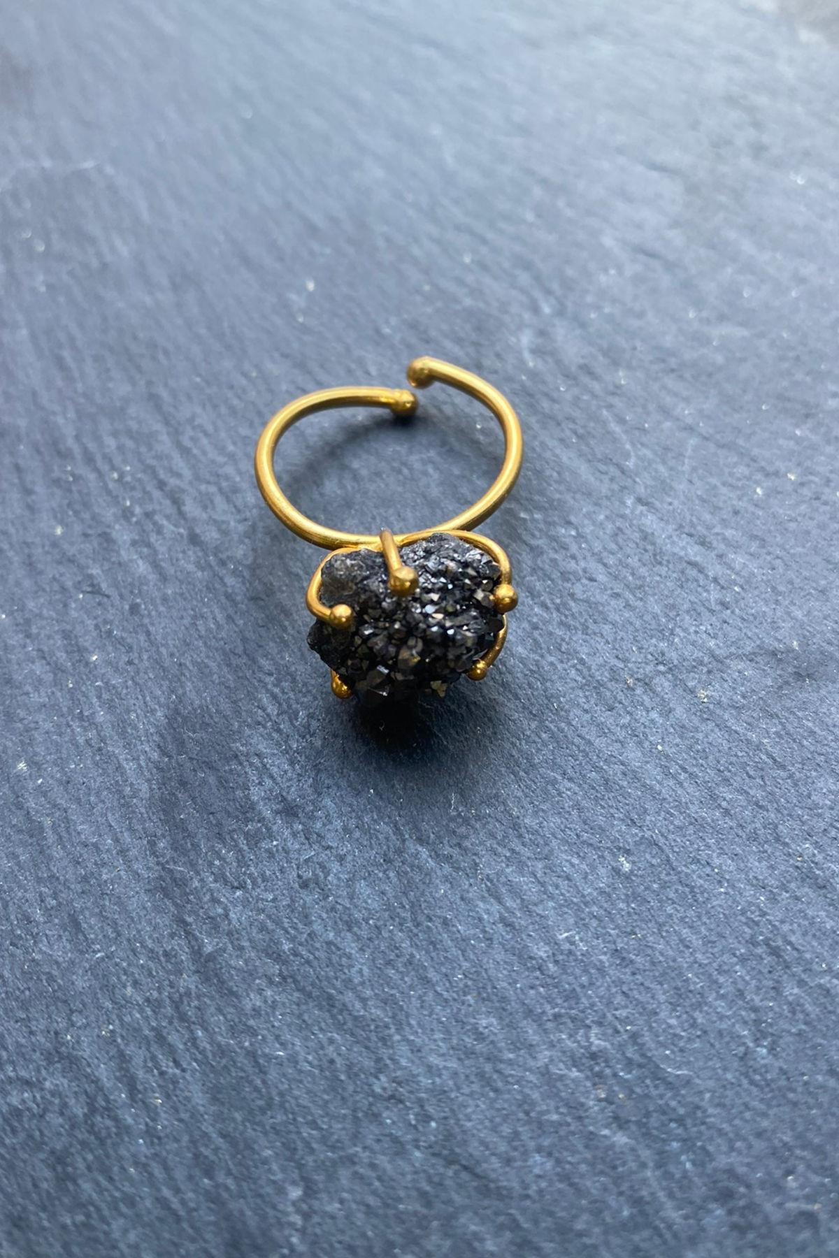 El İşi Taşlı Gümüş Yüzük By-5892