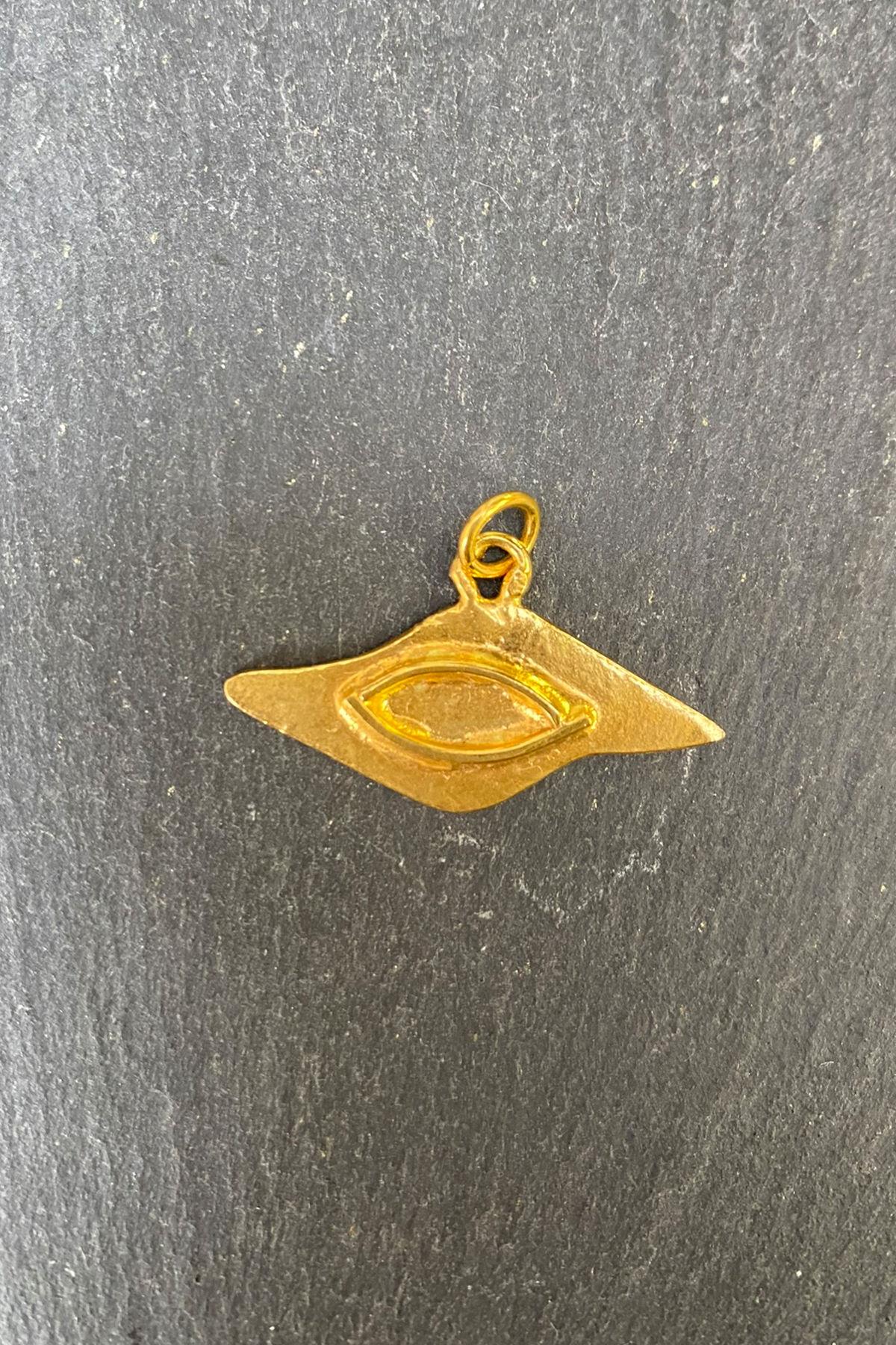 Göz Desenli Bronz Kolye Ucu By-6221