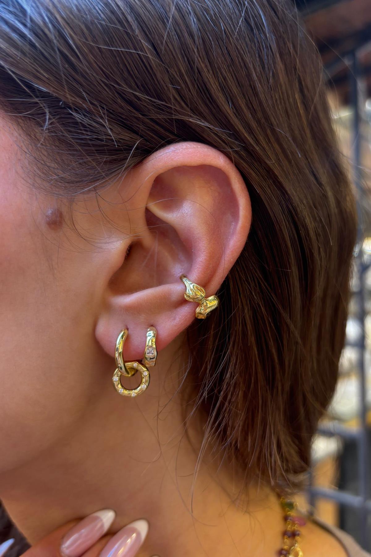 Gümüş Küpe Kombini By-9057