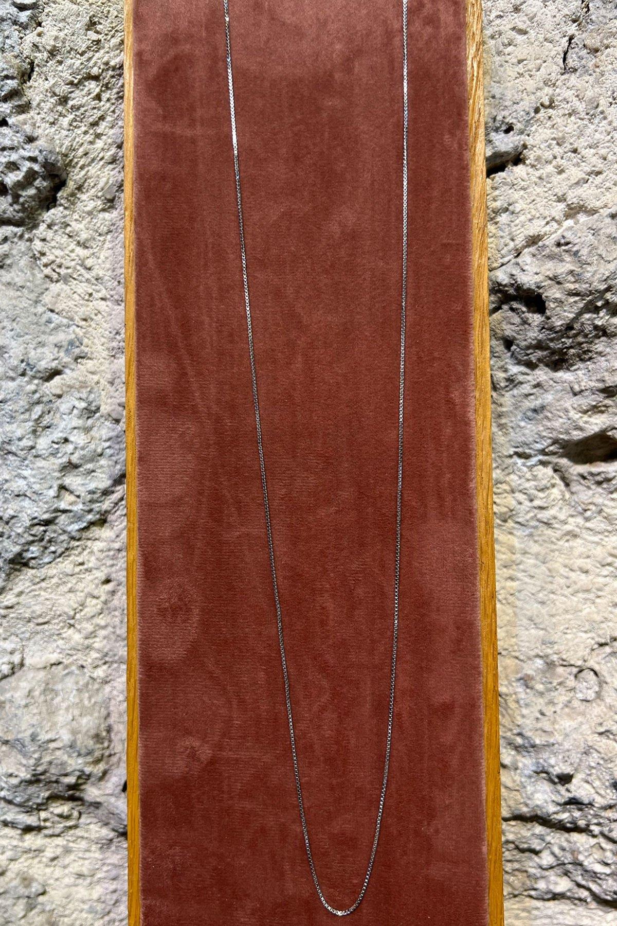 İnce Zincir Gümüş Kolye By-6286