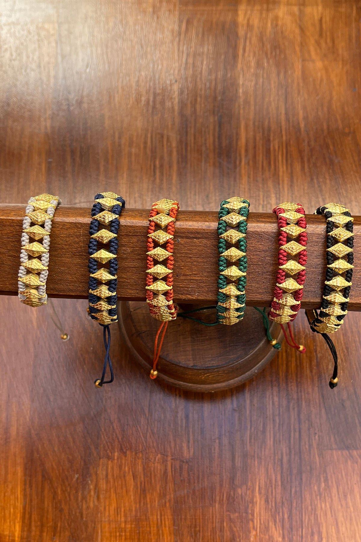 Kabartmalı Düğümlü Bronz Bileklik By-8061