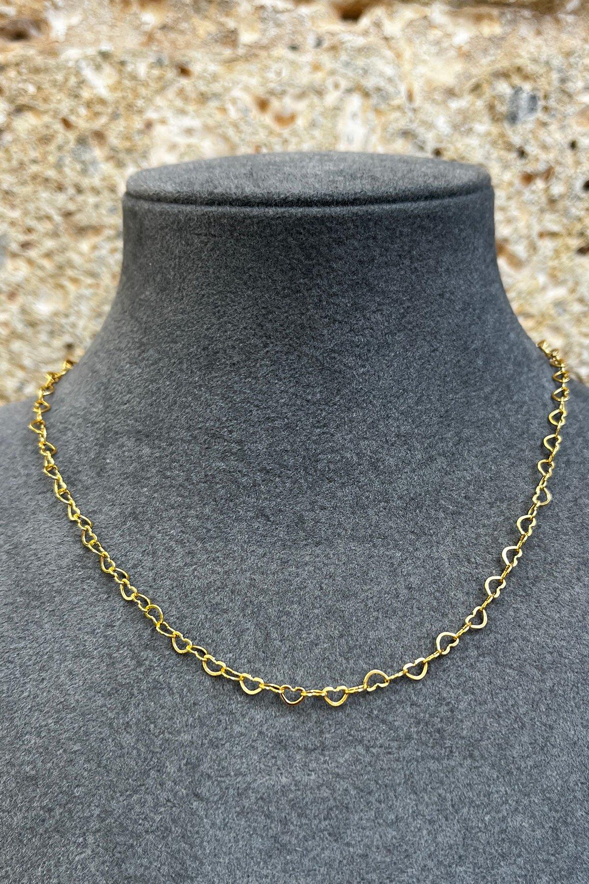 Kalpli Gümüş Zincir Kolye By-7766