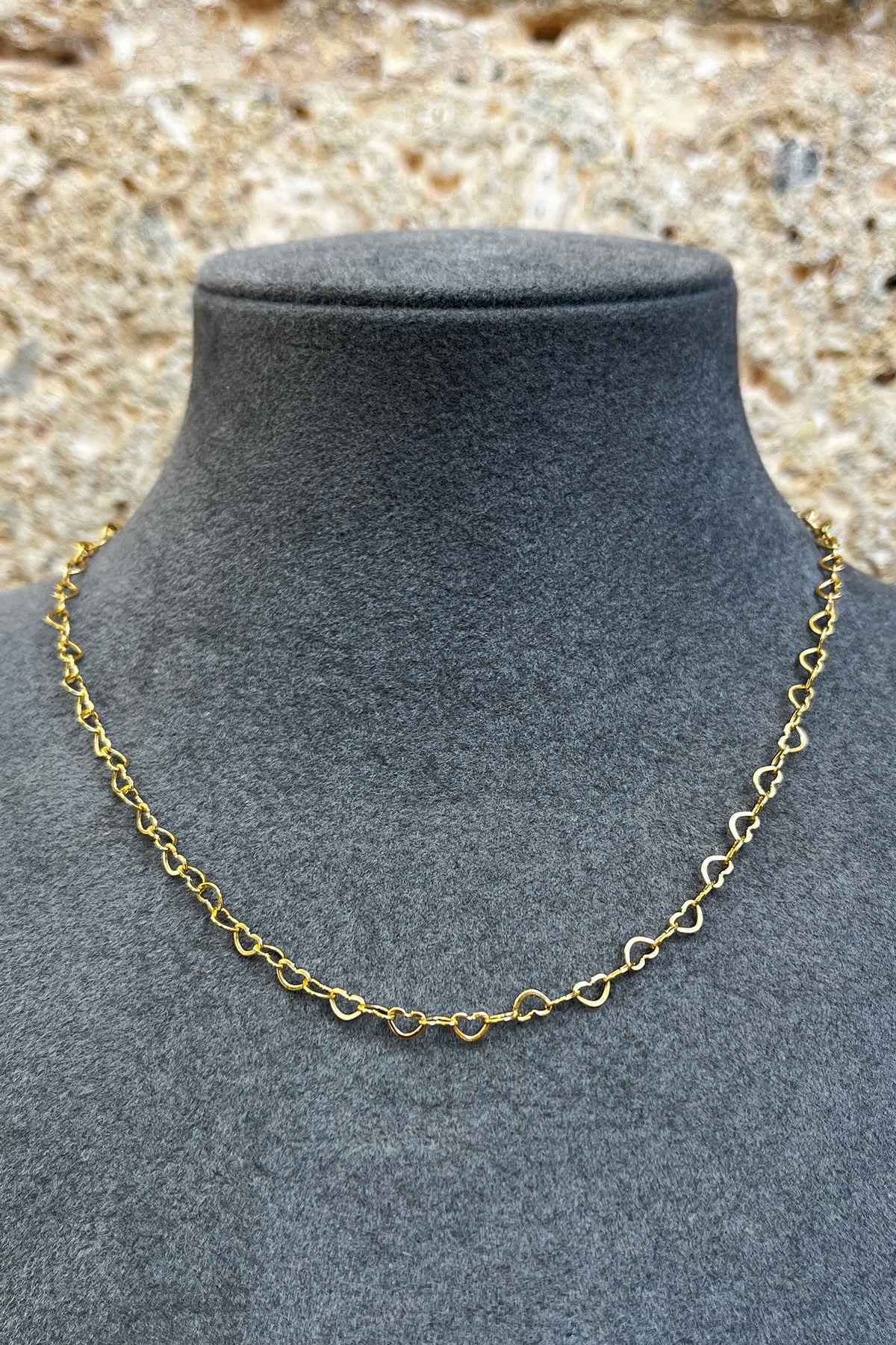 Kalpli Gümüş Zincir Kolye By-7766