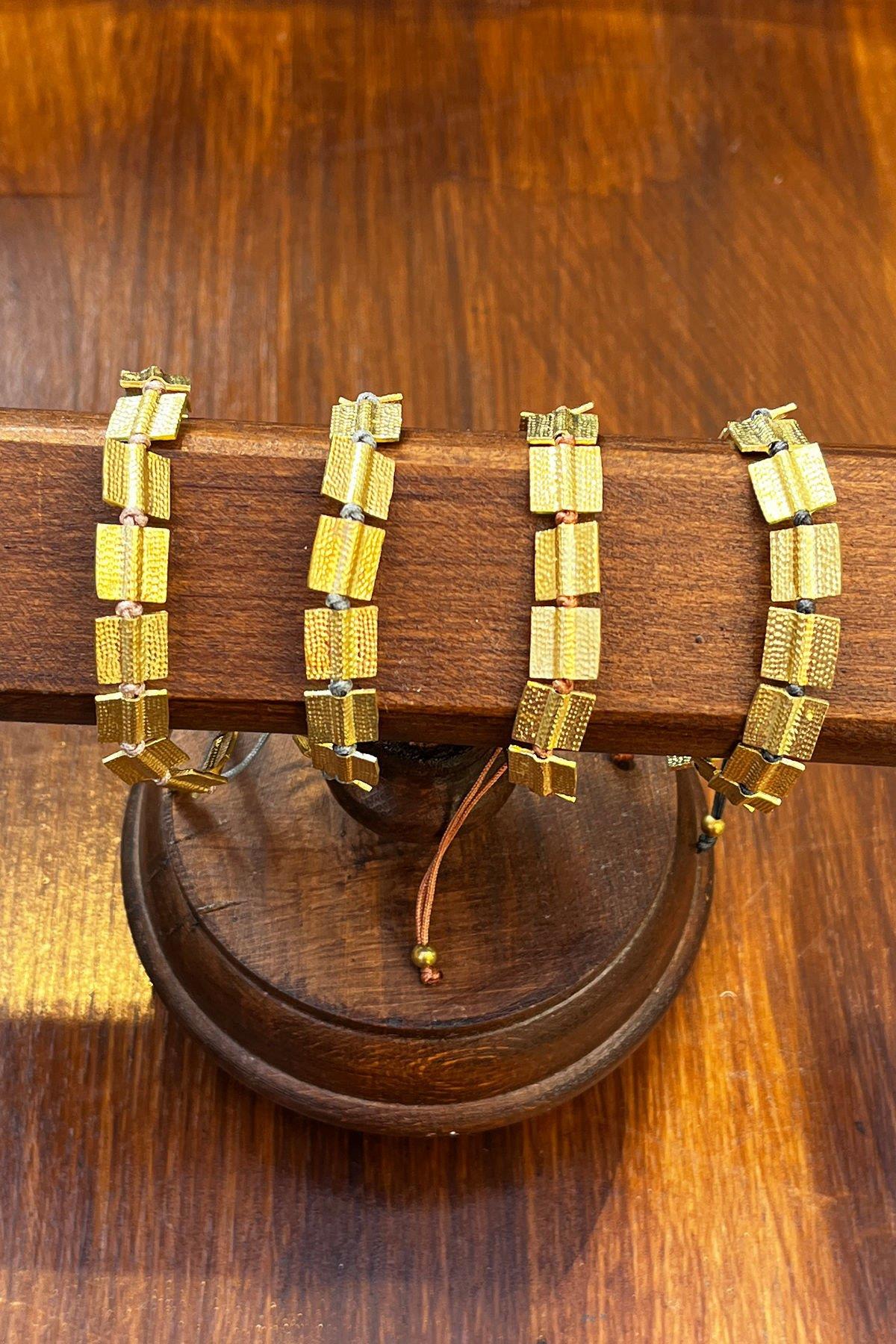 Kare Model Bronz Bileklik By-8094