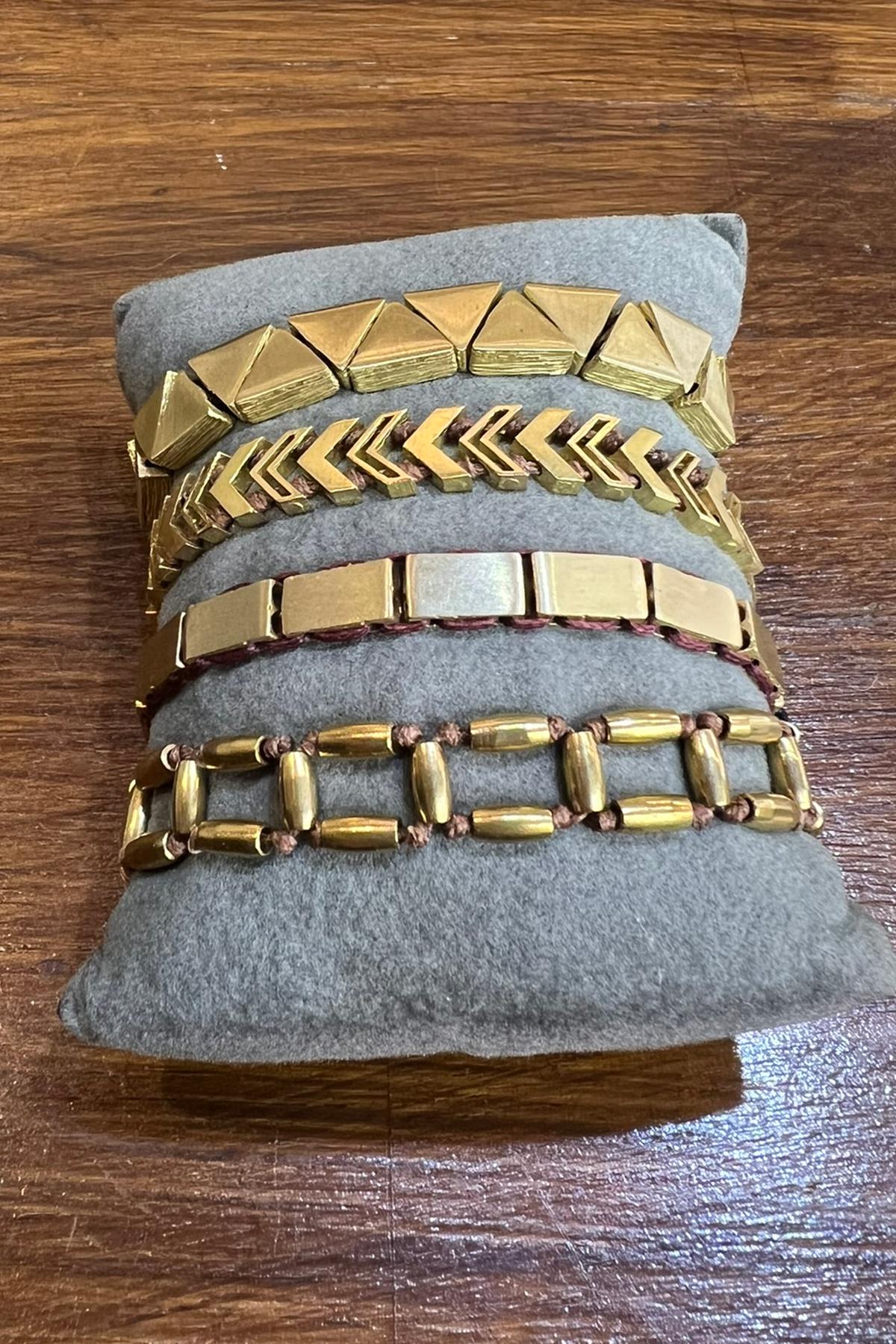 Kombin Bronz Bileklikler By-8862