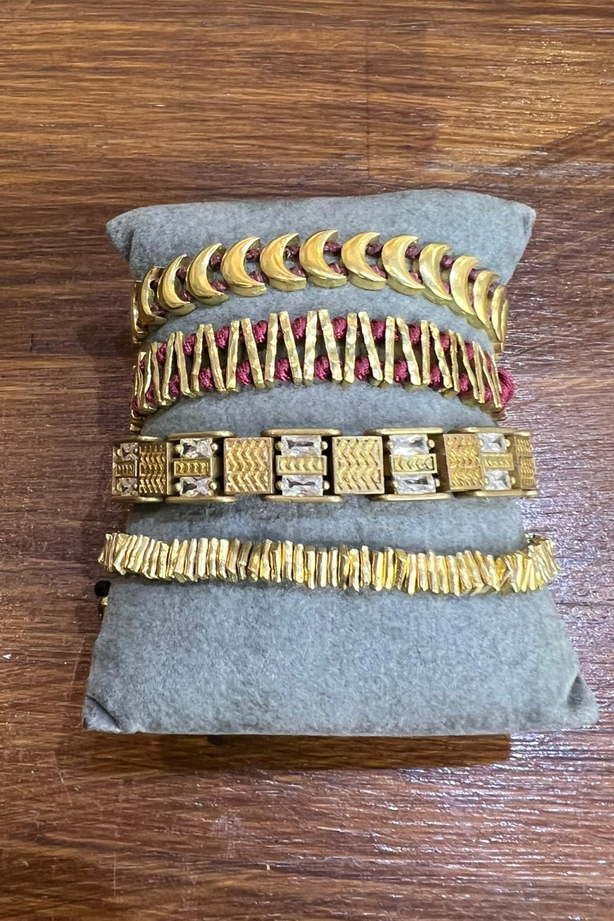 Kombin Bronz Bileklikler By-8876