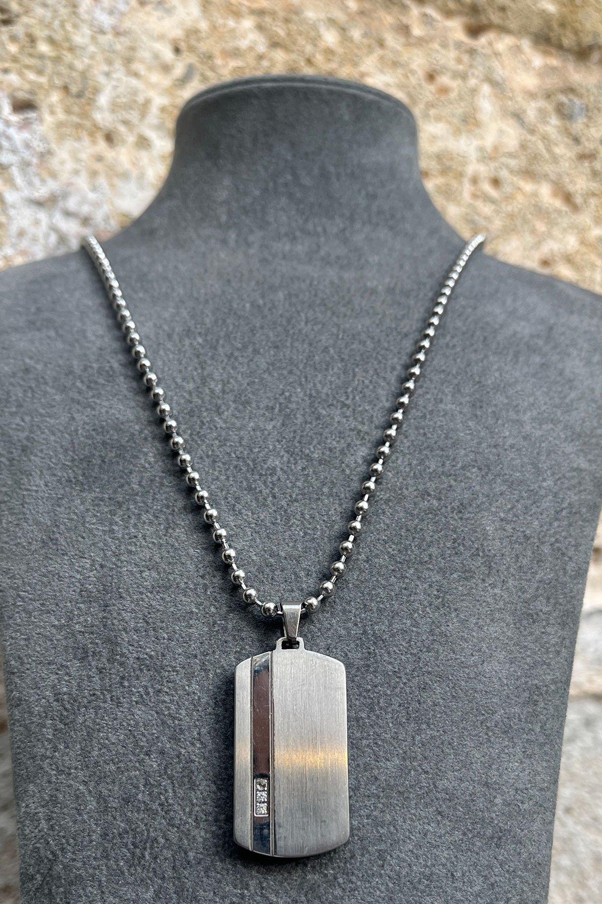 Künye Model Çelik Erkek Kolye By-7979