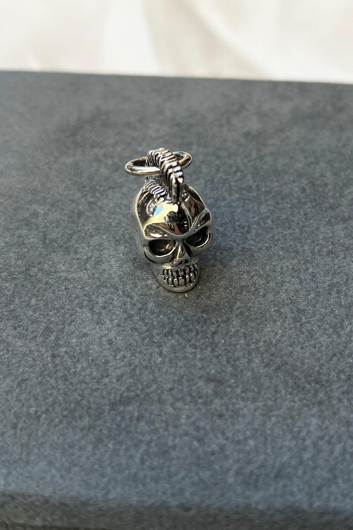 Kurukafa Model Gümüş Erkek Kolye Ucu By-8321