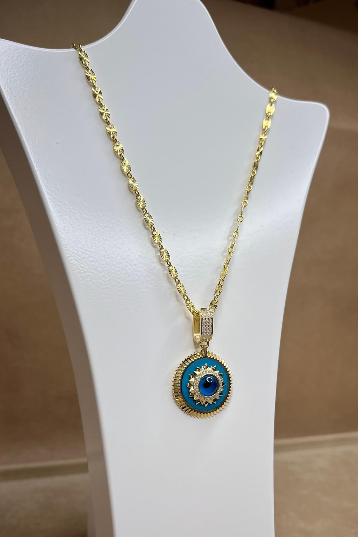 Nazar Model Gümüş Kolye By-8909