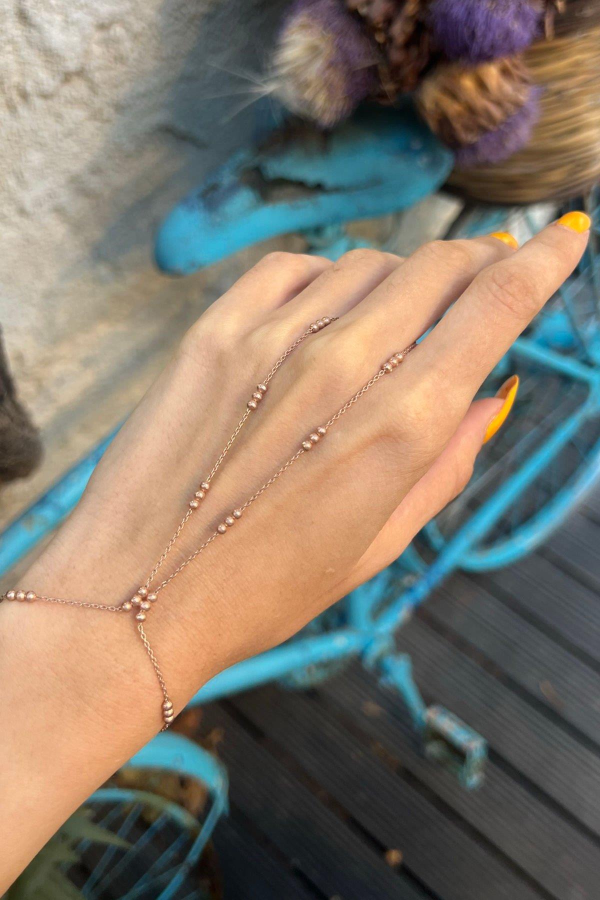 Rose Gold Boncuk Model Gümüş Şahmeran By-7472