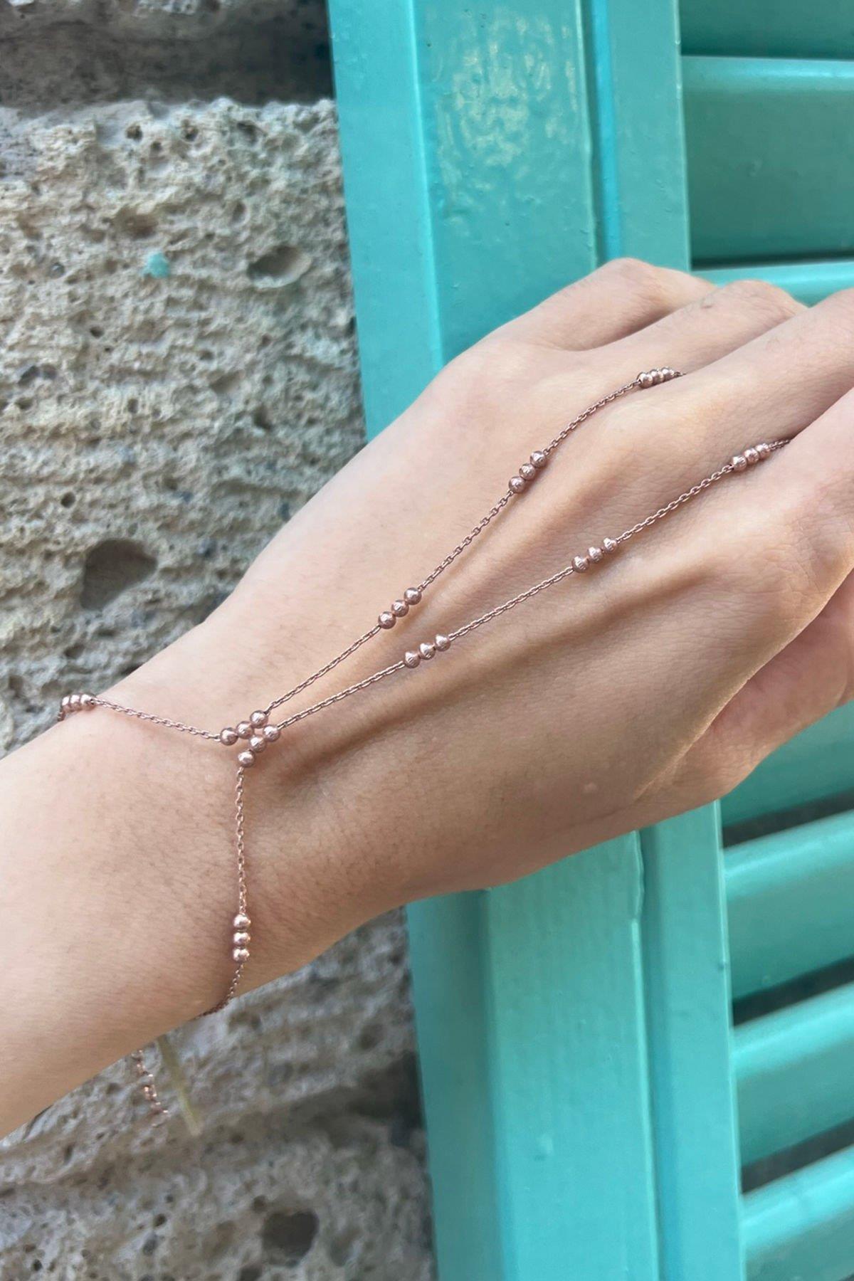 Rose Gold Boncuk Model Gümüş Şahmeran By-7472