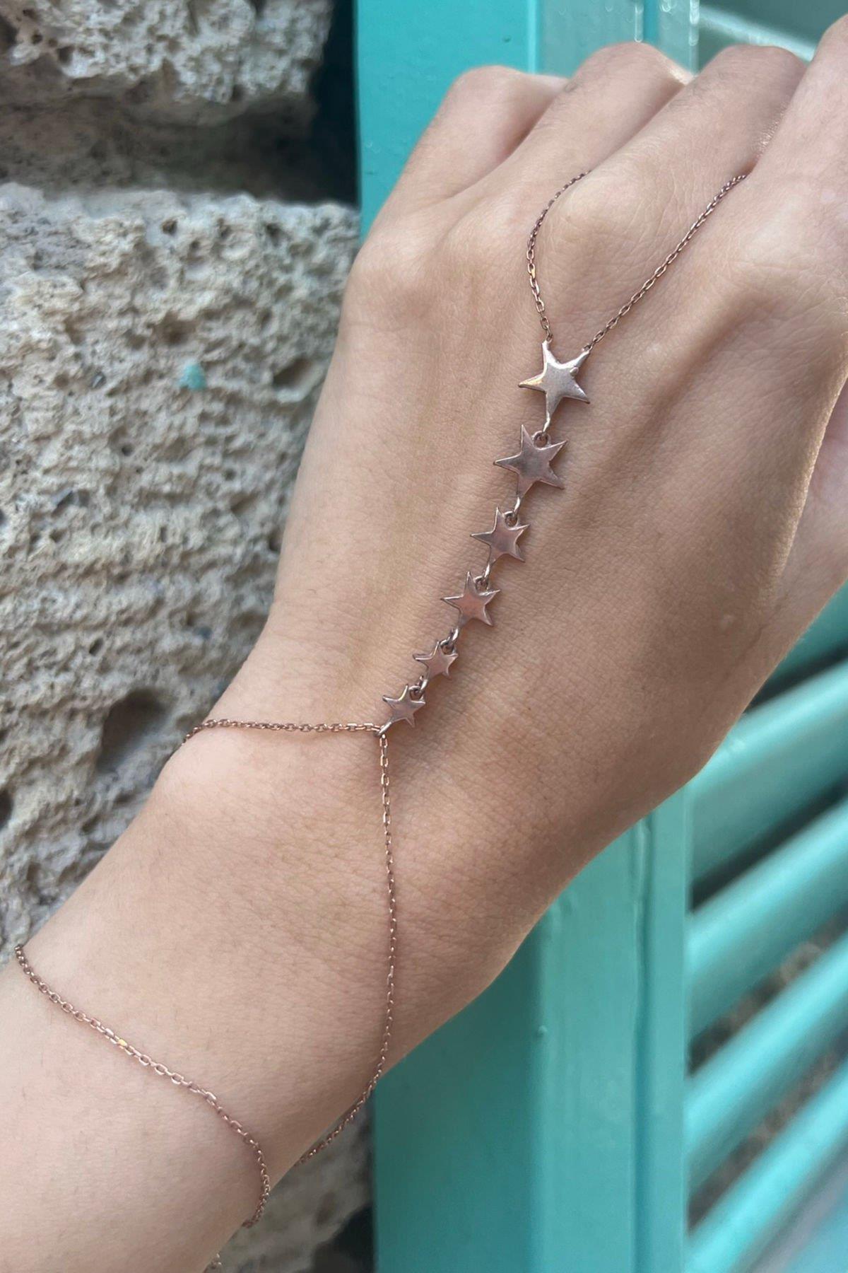 Rose Gold Yıldız Model Gümüş Şahmeran By-7476