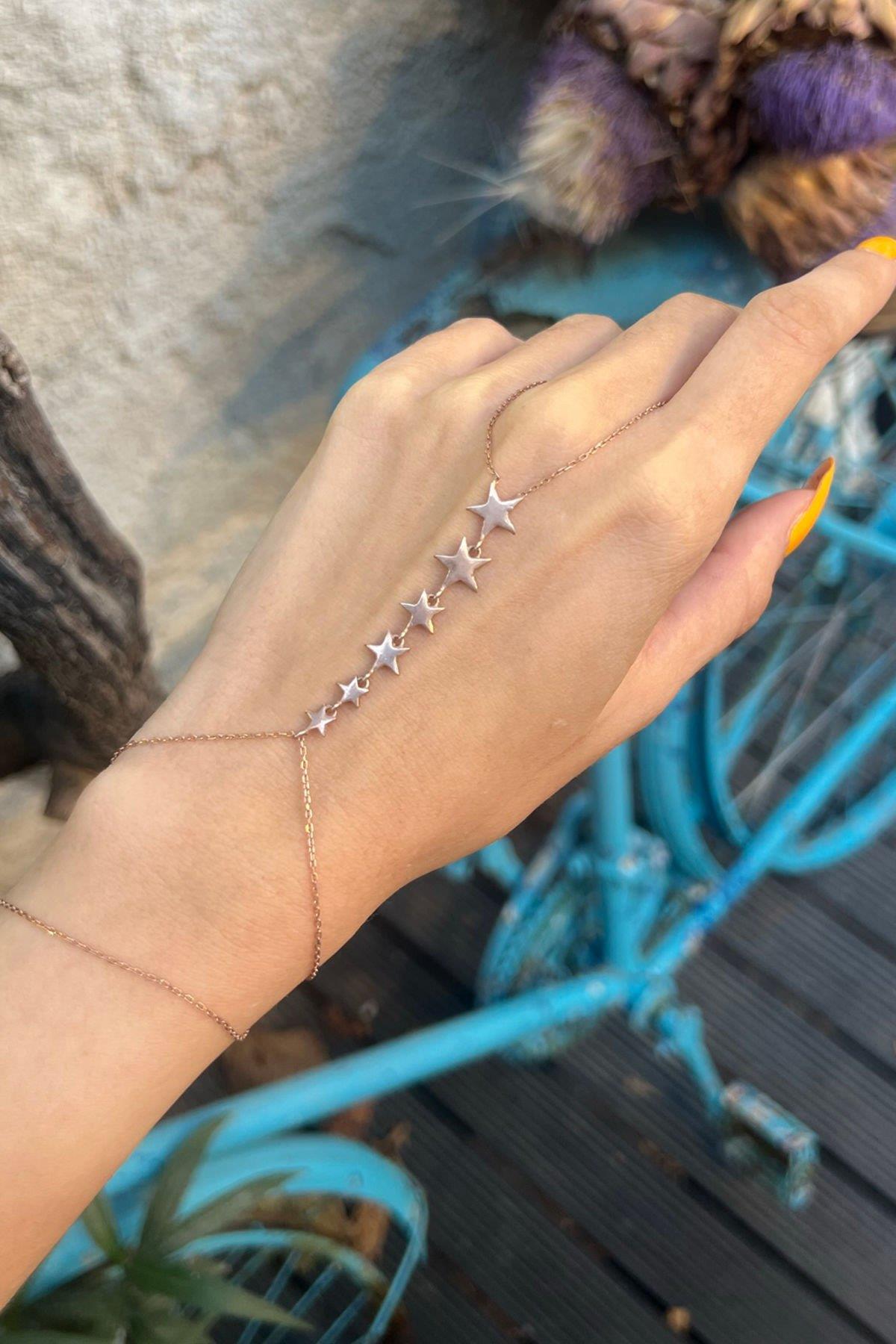 Rose Gold Yıldız Model Gümüş Şahmeran By-7476