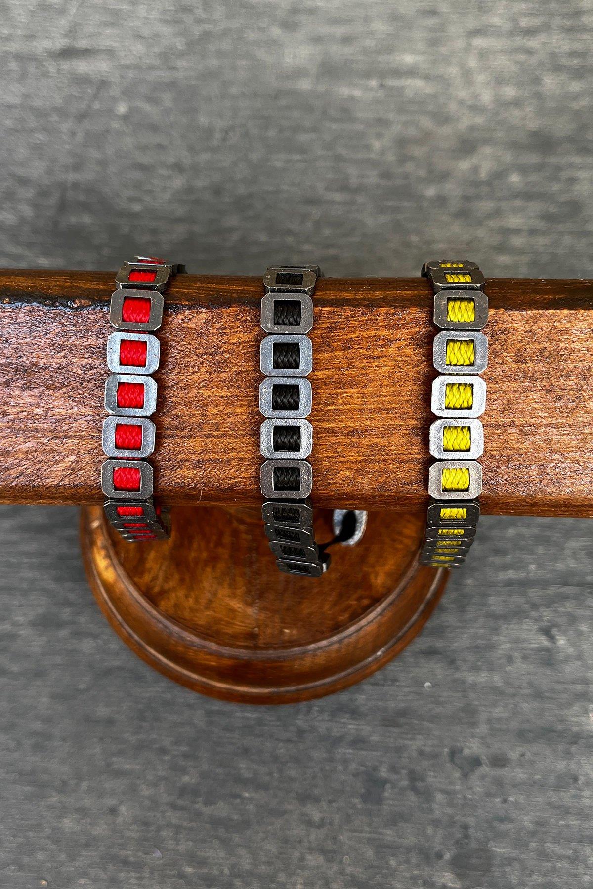 Siyah Rodajlı Bronz Bileklik By-8469