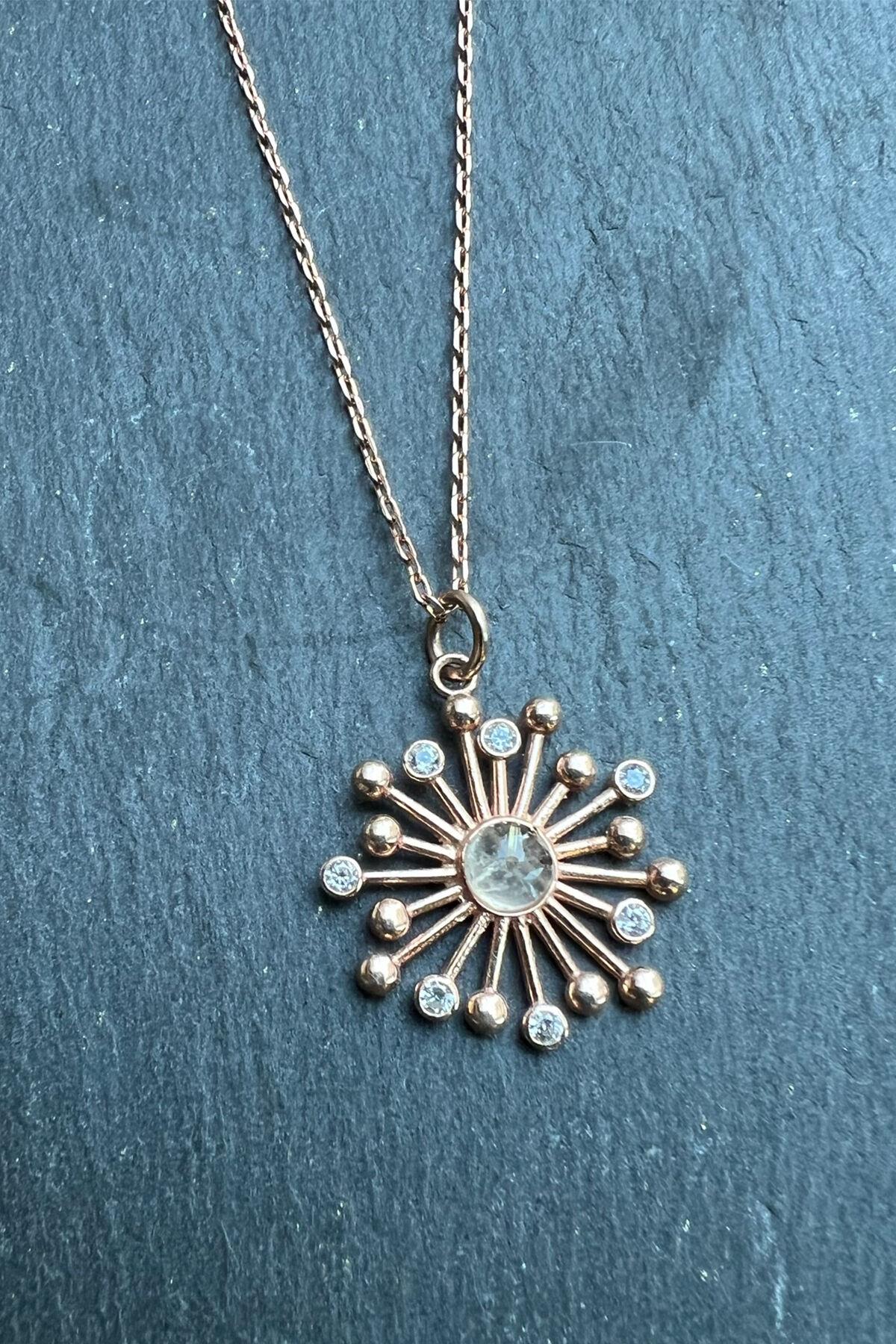 Taşlı Gümüş Kolye By-5909