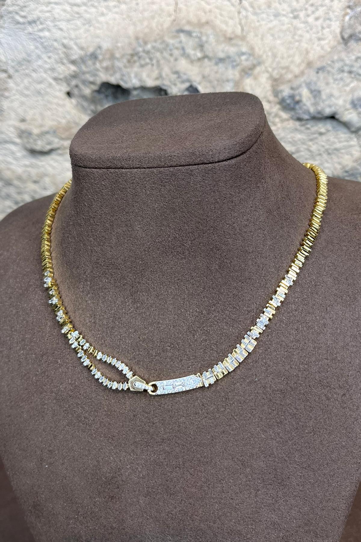 Taşlı Gümüş Kolye By-9035