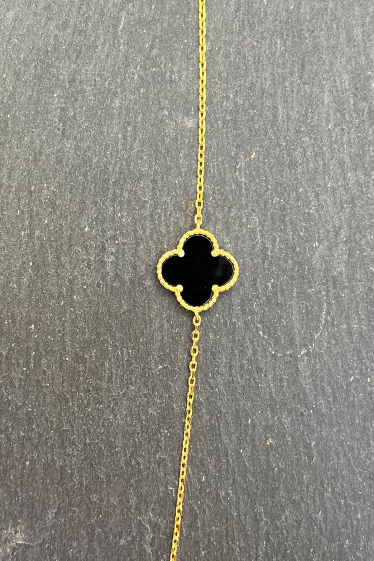 Tekli Van Cleef Model Gümüş Bileklik By-7684