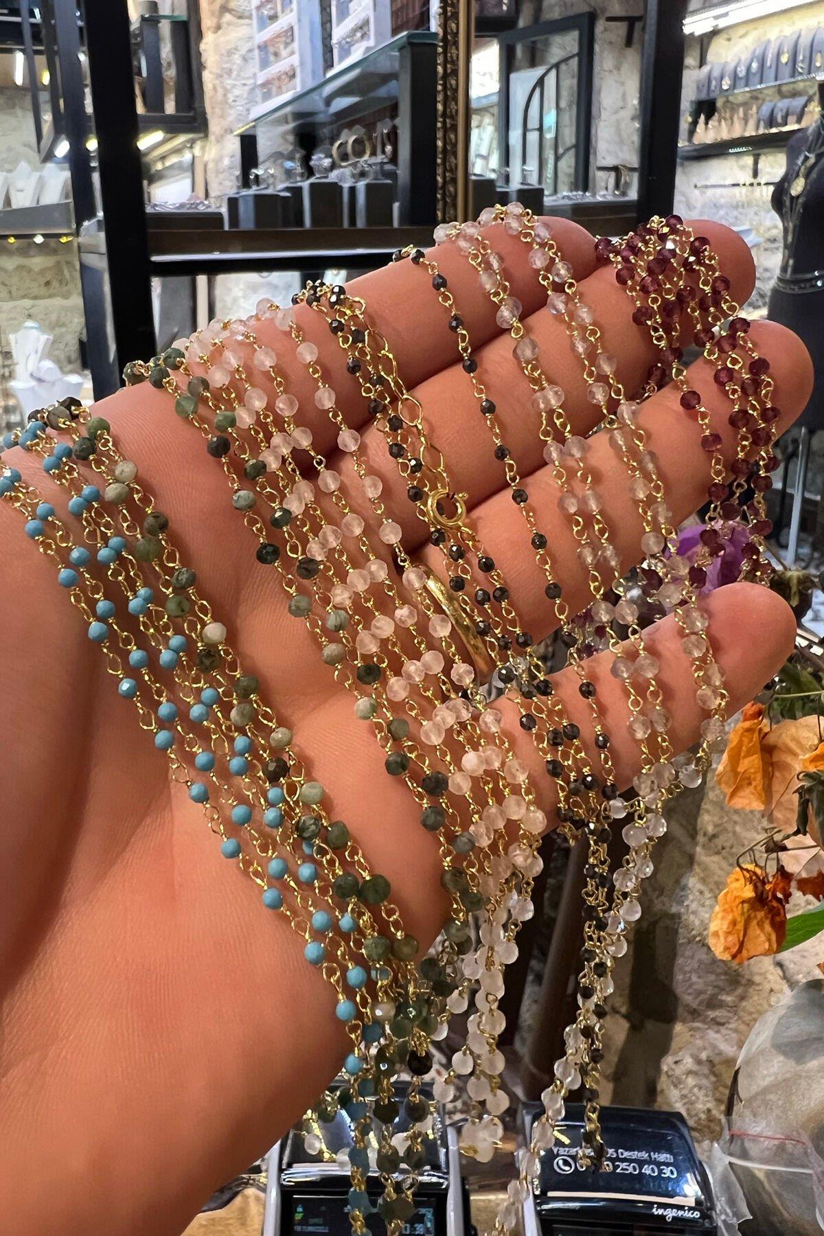 Turkuaz Taşlı Gümüş Kolye By-7084