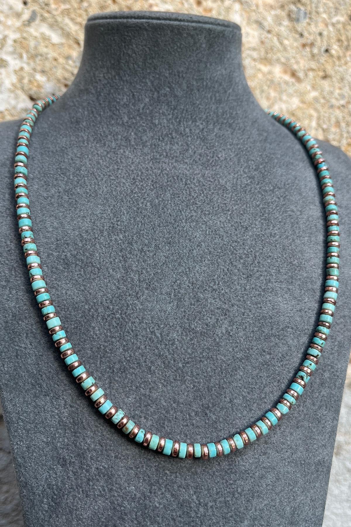 Turkuaz Taşlı Gümüş Kolye By-7963