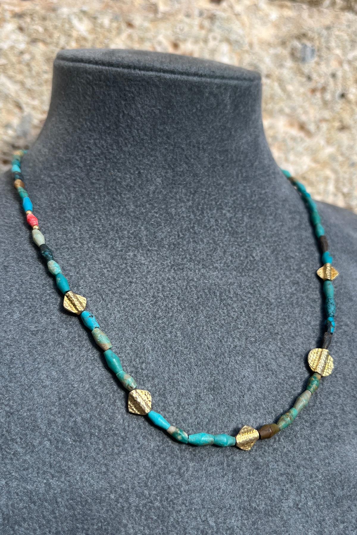 Turkuaz Taşlı Gümüş Kolye By-7973