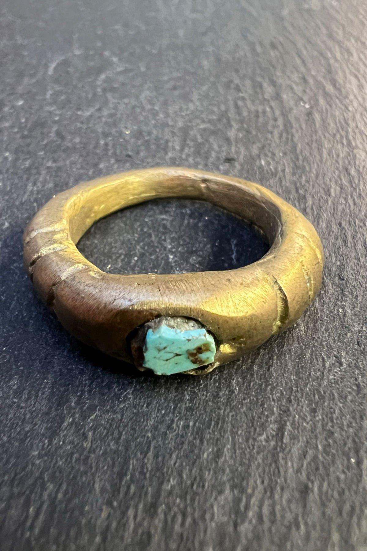 Turkuaz Taşlı Gümüş Yüzük By-6417