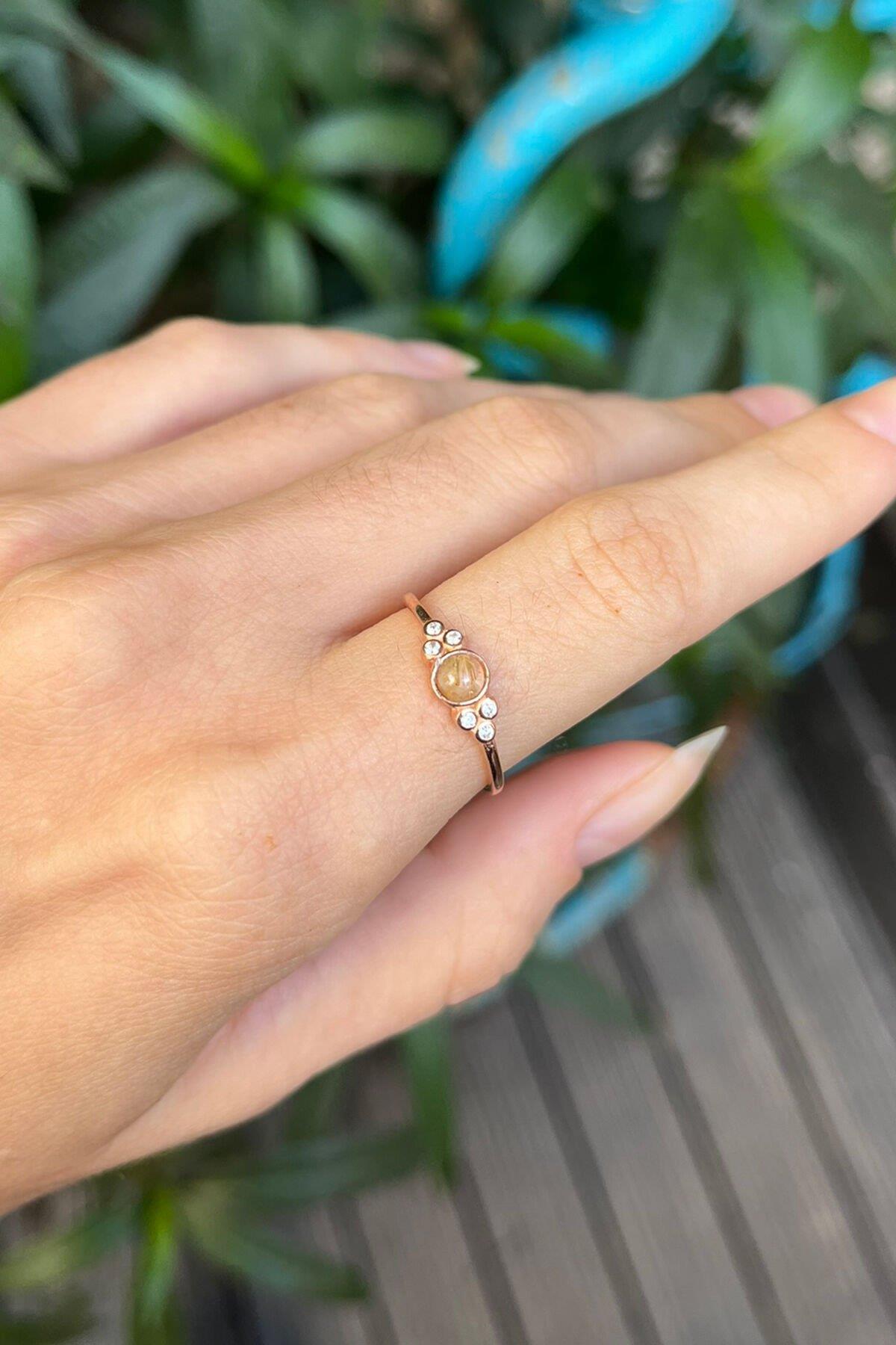 Turmalin Taşlı Gümüş Yüzük By-8047