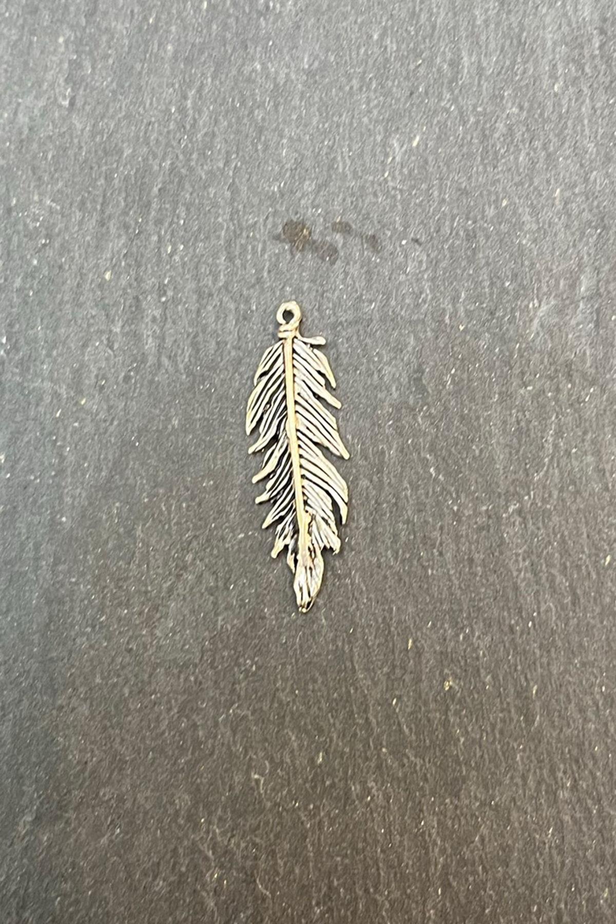 Tüy Model Gümüş Erkek Kolye Ucu By-7626