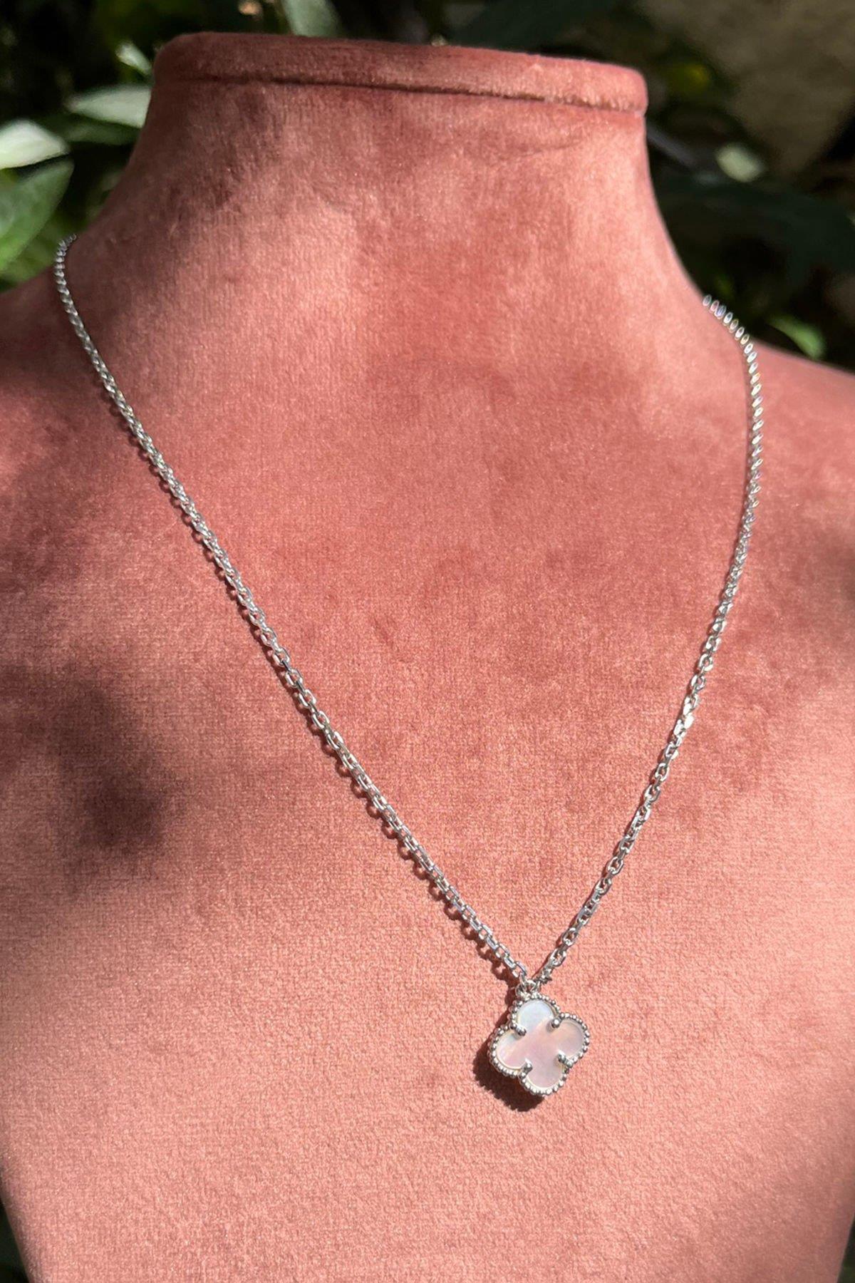 Van Cleef Model Gümüş Kolye By-7680