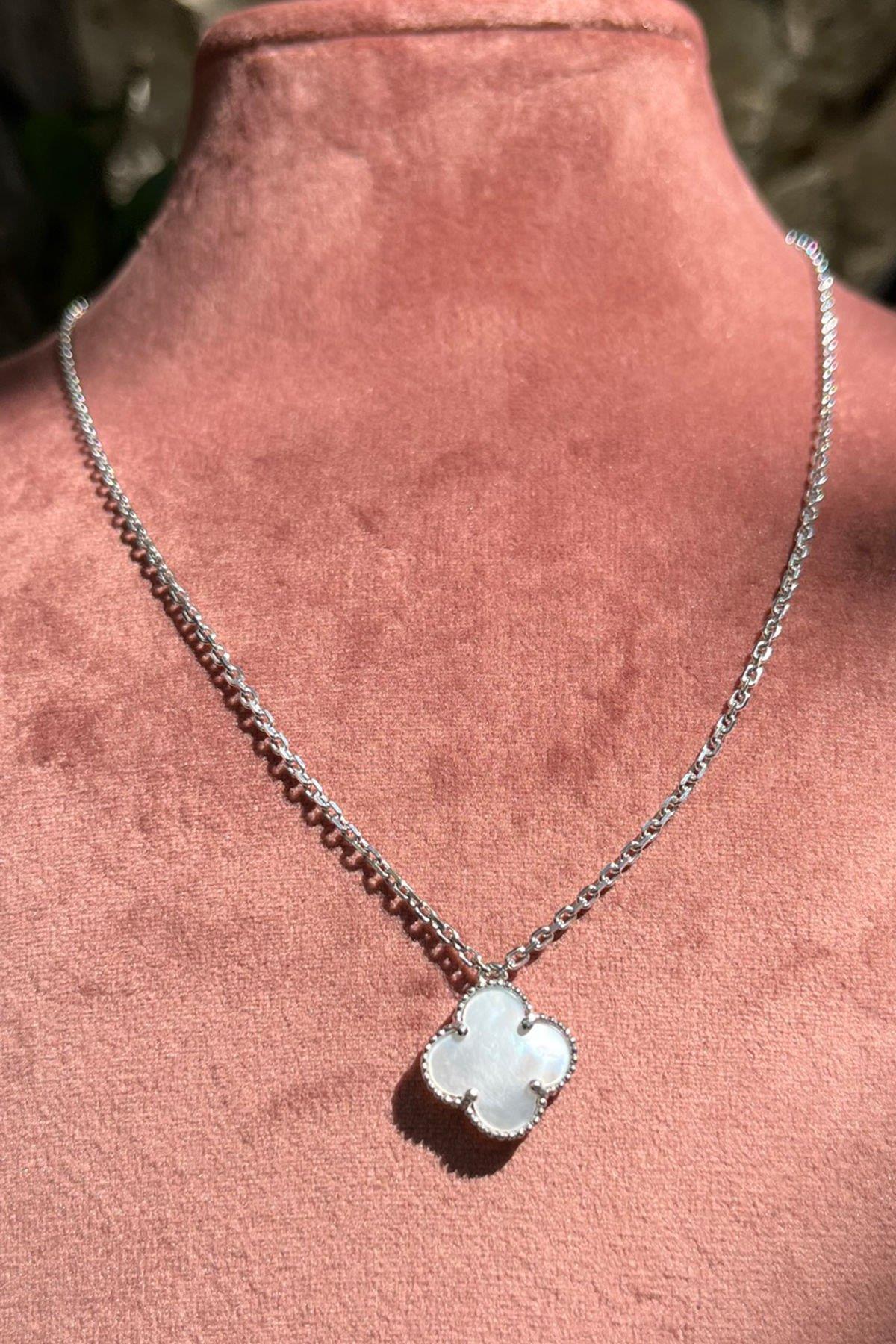 Van Cleef Model Gümüş Kolye By-7680