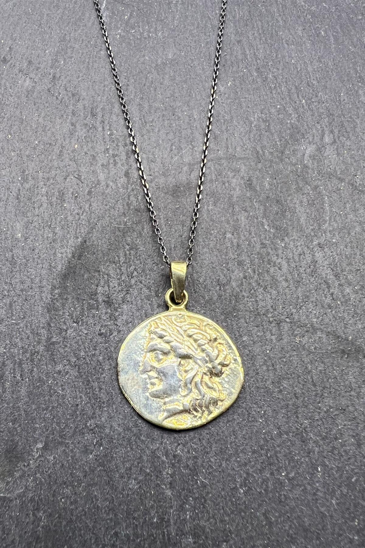 Yuvarlak Desenli Gümüş Kolye By-5924