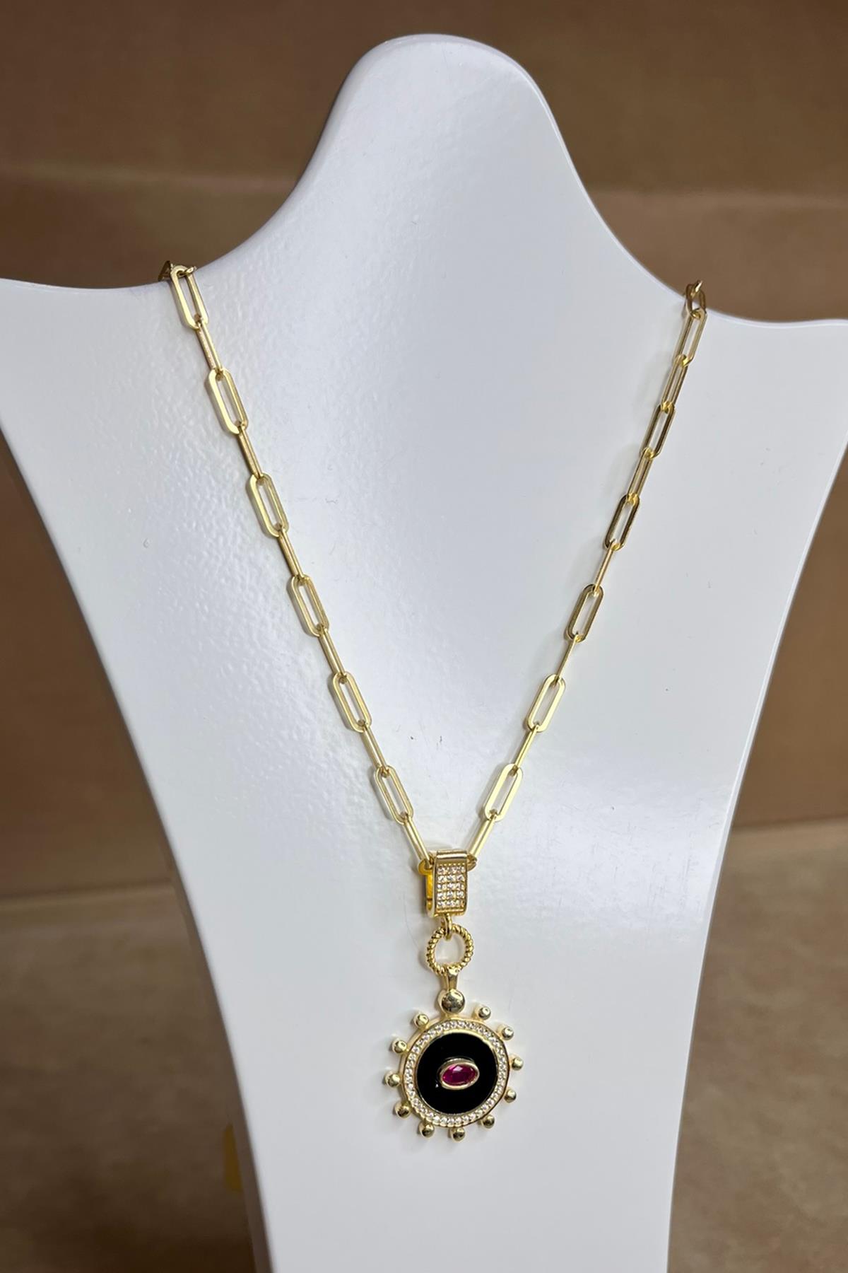 Yuvarlak Model Gümüş Kolye By-8940